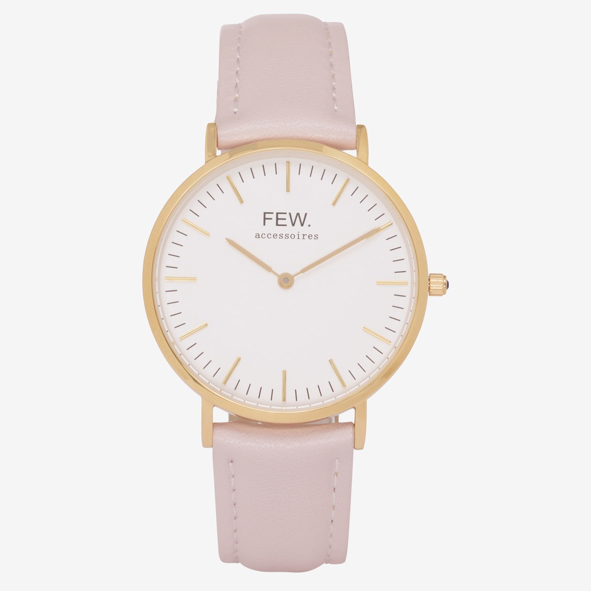 Bellezza Media Gold Dusky Pink Leather