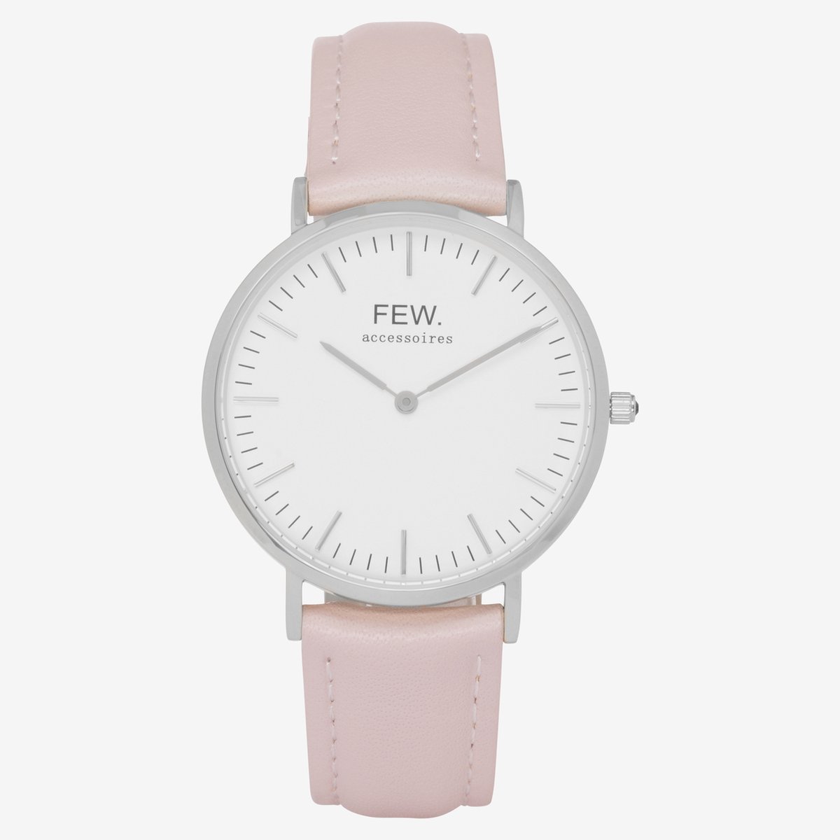 Bellezza Media Silver Dusky Pink Leather