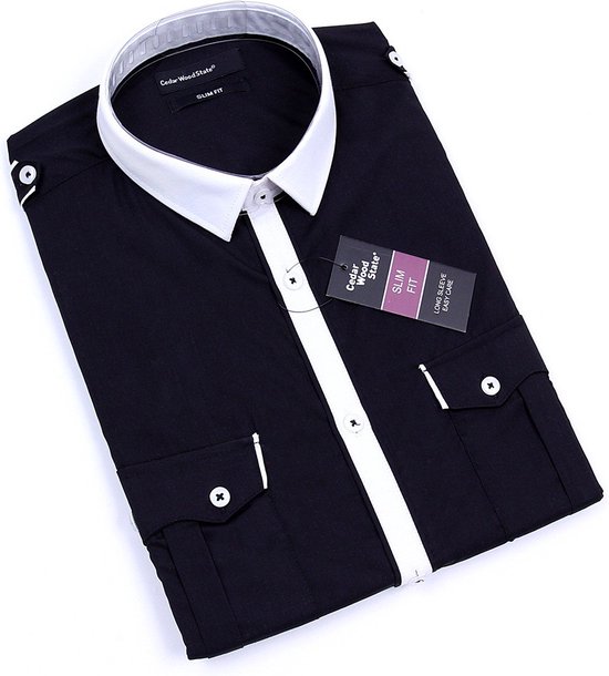 Chemise noire Elegant SLIM FIT