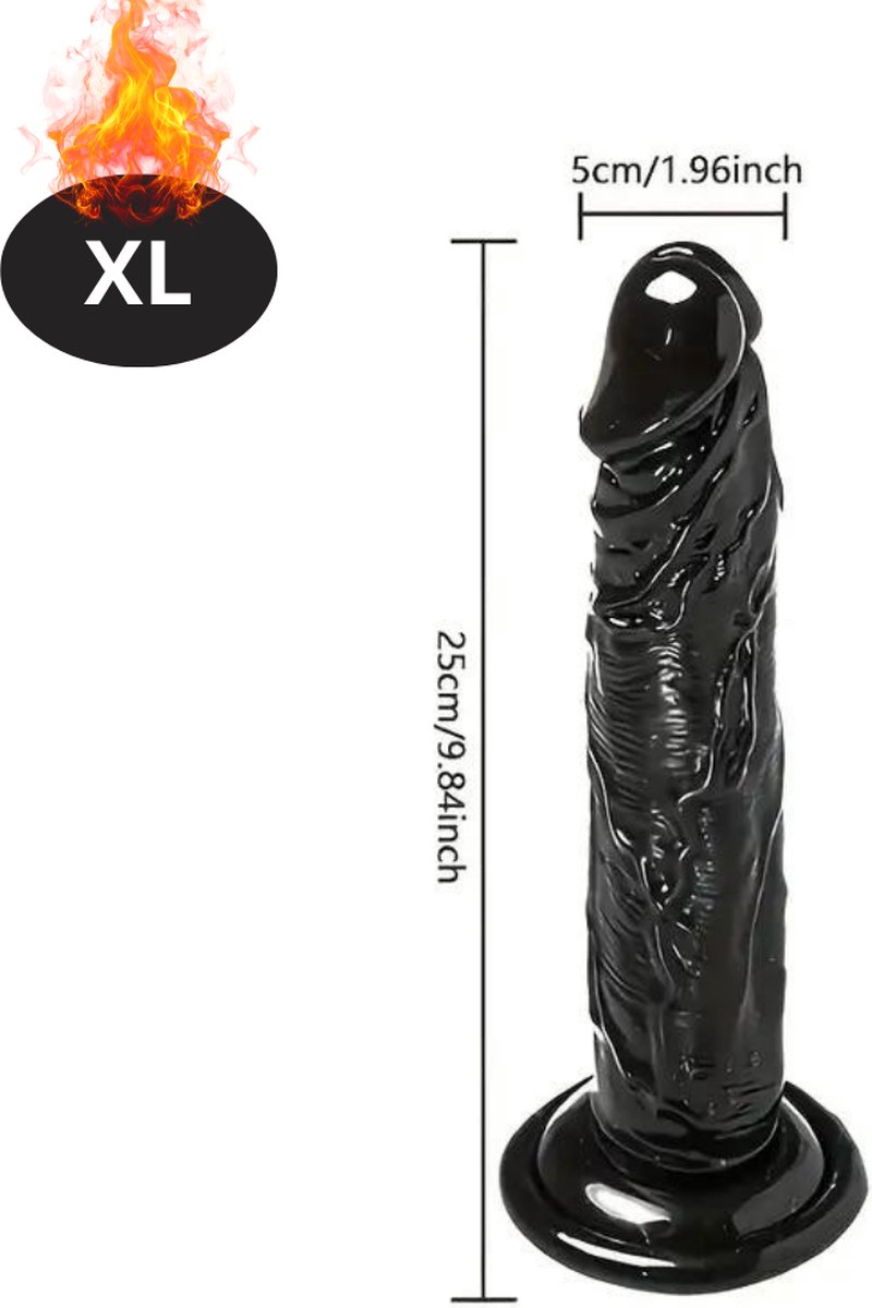 Goedkoopste Bovista Dildo - Anaal - Met Zuignap - Siliconen - Sex Toys - Voor Mannen & Vrouwen - Voor Koppels - Couples - XL - Zwart