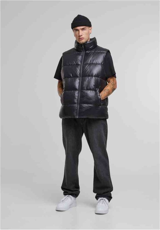 Urban Classics - Recycled Big Puffer Mouwloos jacket - L - Zwart