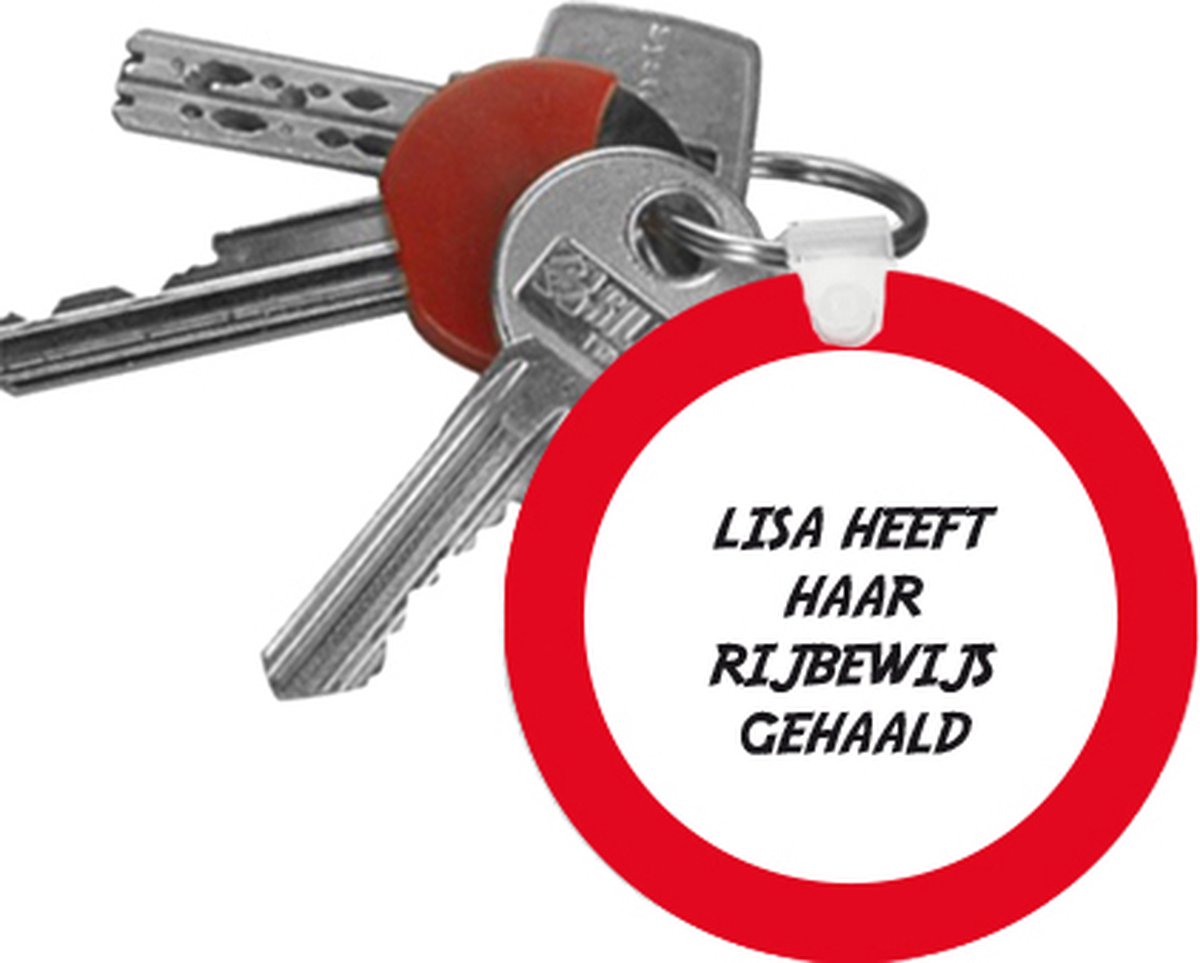 Sleutelhanger Met Je Naam "Heeft haar rijbewijs gehaald" - Rijbewijs geslaagd - Sleutelhanger Cadeau