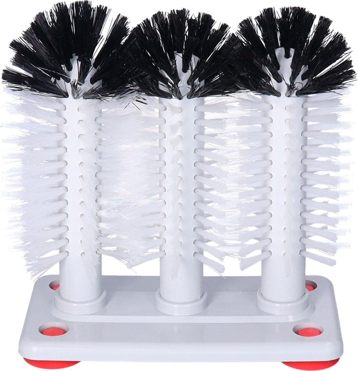 Goedkoopste Buemag Spoelborstels - 3 borstels - bierglazen - 19 x 18 x 10 cm - grijs - glazenwasborstel