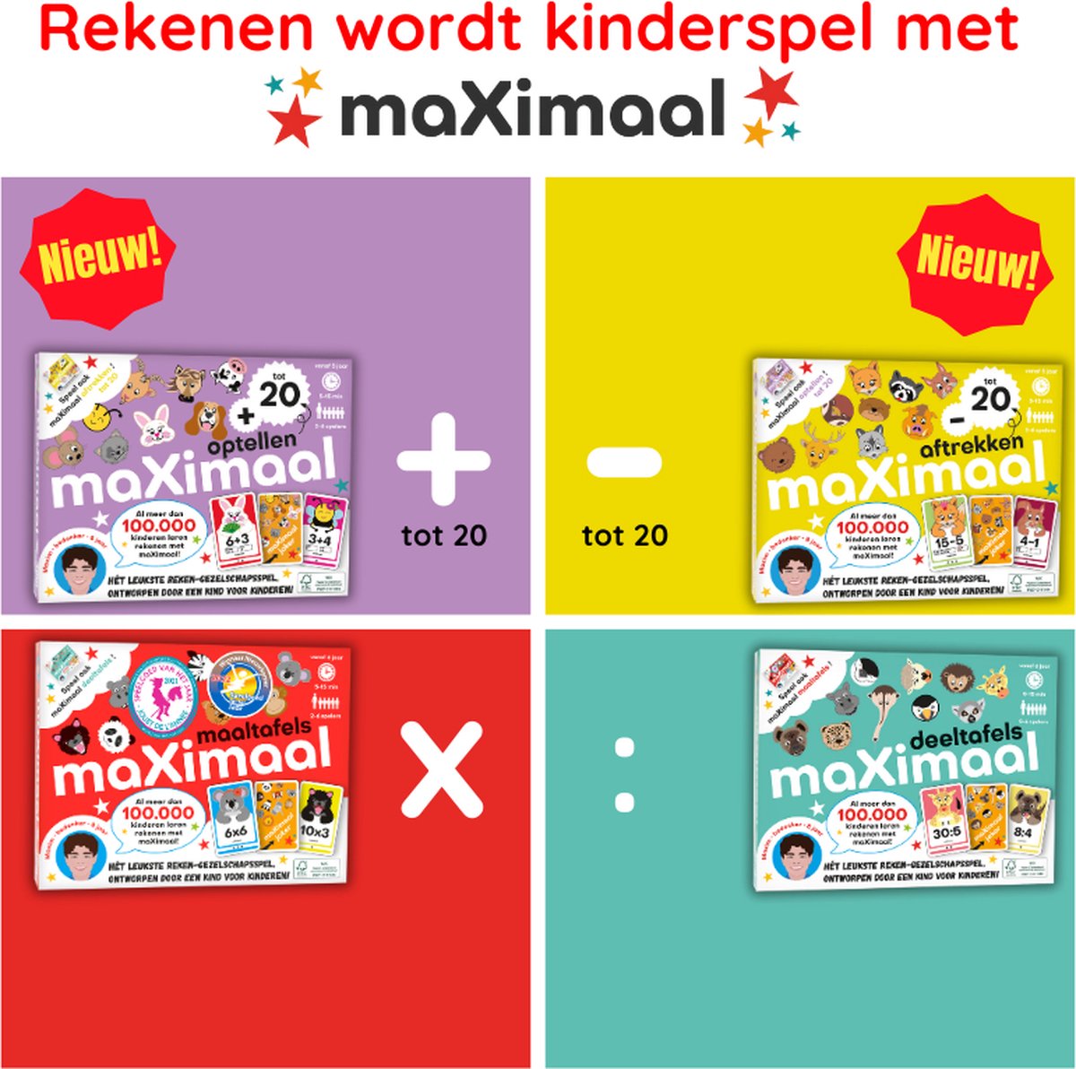 Maximaal Maaltafels & Deeltafels - Gezelschapsspel voor 6+ jaar - Kaartjes — afbeelding 5