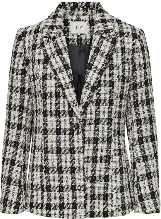 Jacqueline de Yong Blazer Jdyviola L/s Boucle Blazer Pnt 15336135 Black/cloud Dancer Dames Maat - XL