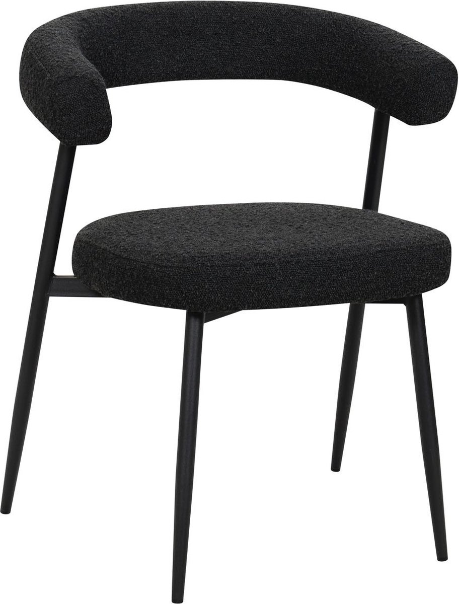 HTfurniture eetkamerstoelen-black color-black legs