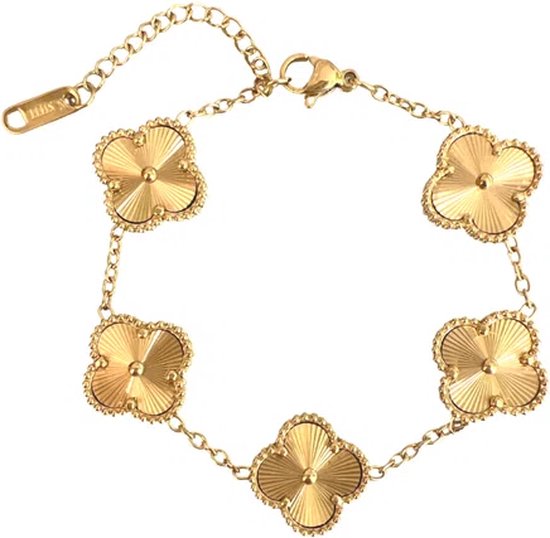 EHH Beauty - Bracelet trèfle doré - Bijoux femme - Bracelet trèfle Luxe