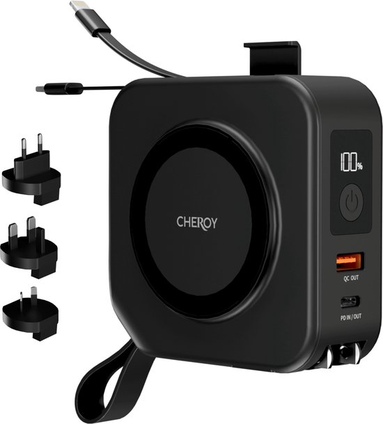 Chéroy ChargePack Multi Powerbank 10.000mAh Zwart - Chéroy - €59,99