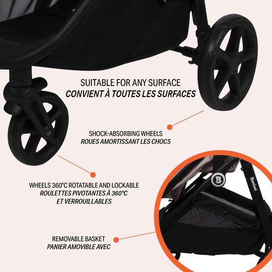 Poussette Multi 4 en 1 Baninni avec siège auto et base Nelia Vert