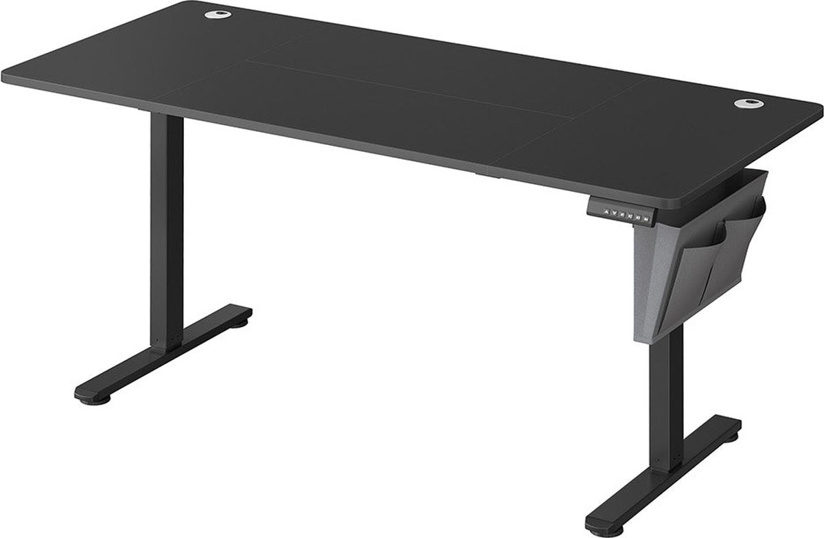 Elektrisch Sta-bureau - Zit-sta-bureau - Verstelbaar bureau - Spaanplaat - Staal - Oxfordstof - 70 cm x 160 cm x 72-120 cm