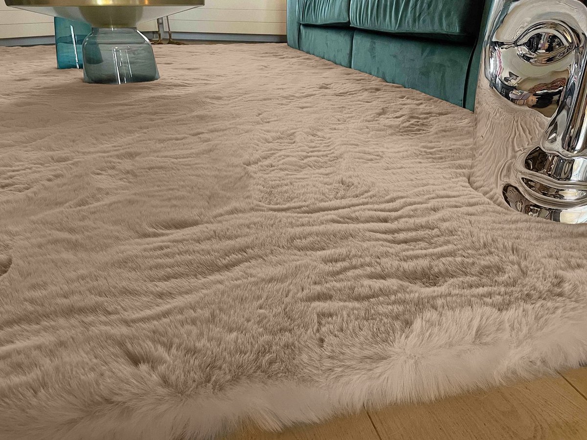 Hampton Mocca 14 - Premium zacht hoogpolig vloerkleed