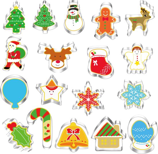 8 Emporte-pièces De Noël En Plastique - Formes Biscuits Fêtes - Pour Débutants Et Enfants