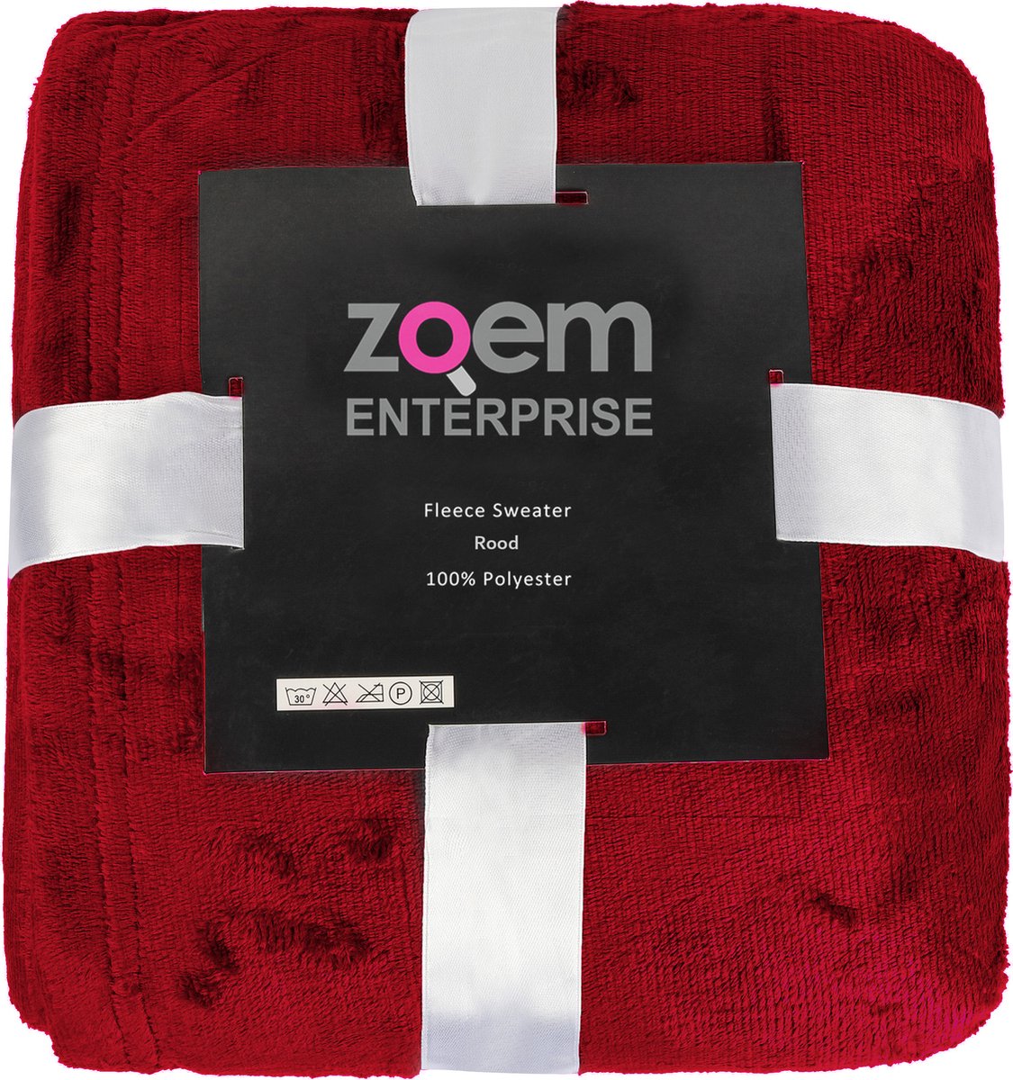V&L comfortlifestyle - Fleece deken met mouwen - fleece plaid - 280 gsm - Rood - Snuggle Hoodie — cadeau in Wonen & Interieur - foto 4