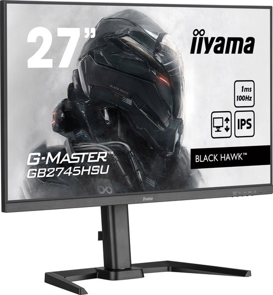 iiyama G-Master GB2745HSU-B2 Black Hawk - 27 inch - Full HD - IPS - 100 Hz - Verstelbaar