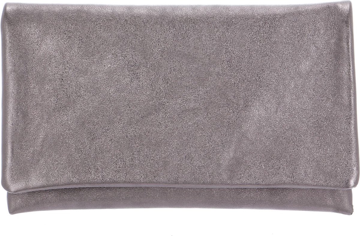 abro Leren Koppeling Avondtas Leather Mimosa Clutch Bag Tope Roségoudkleurig