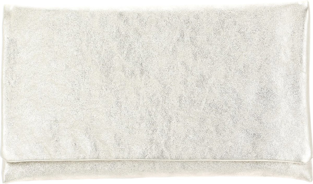 abro Leren Koppeling Avondtas Leather Mimosa Clutch Bag Gold Goudkleurig