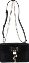 DKNY Cuir Sac à épaule bandoulière Elissa Shoulder Bag Blk / Gold Noir