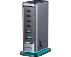 Joyroom - 65W Laadstation met USB 3.0 en USB C - Bureau Adapter - Multi Port Docking Station - Grijs