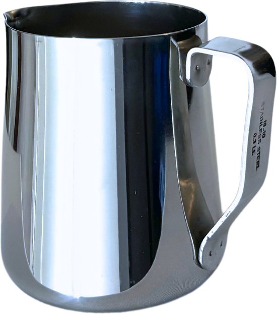 Arsel Pot à lait 300ml -acier inoxydable 18/10 - épaisseur 0,80 mm - tasse à café, tasse, mousse de lait, pichet, pour art du café au lait