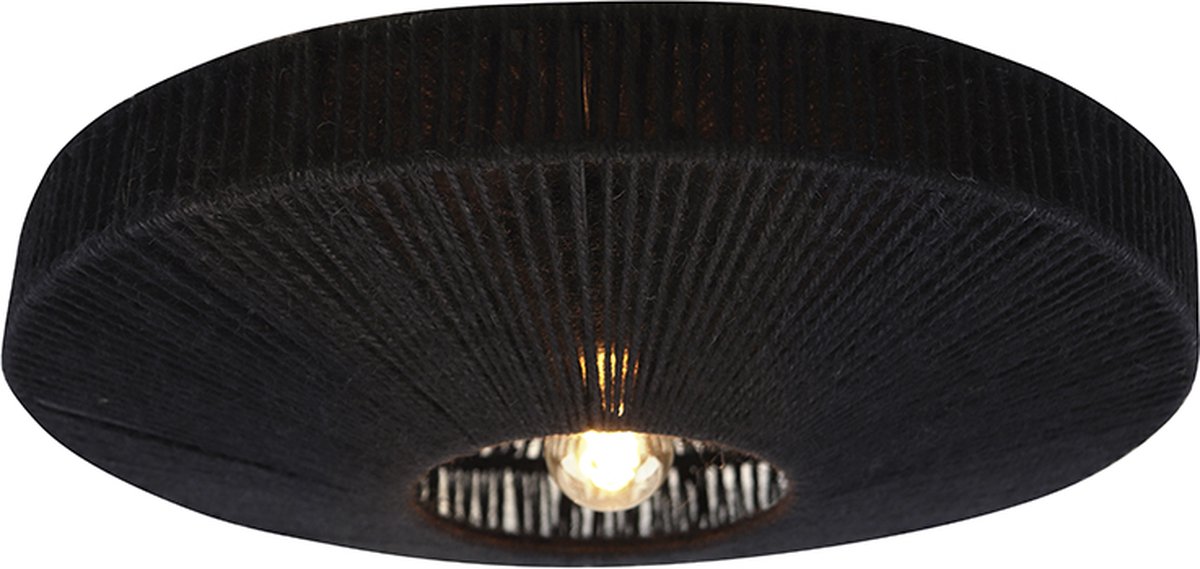 Olucia - SANNY - Plafondlamp - Zwart - Vorm: Rond