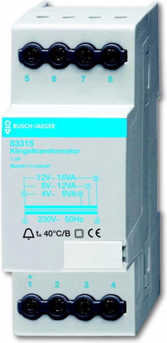 ABB Busch-Jaeger beltransformator - ABB Busch-Jaeger 83315 BUS TRAFO 12V 1 3MA DIN-RA