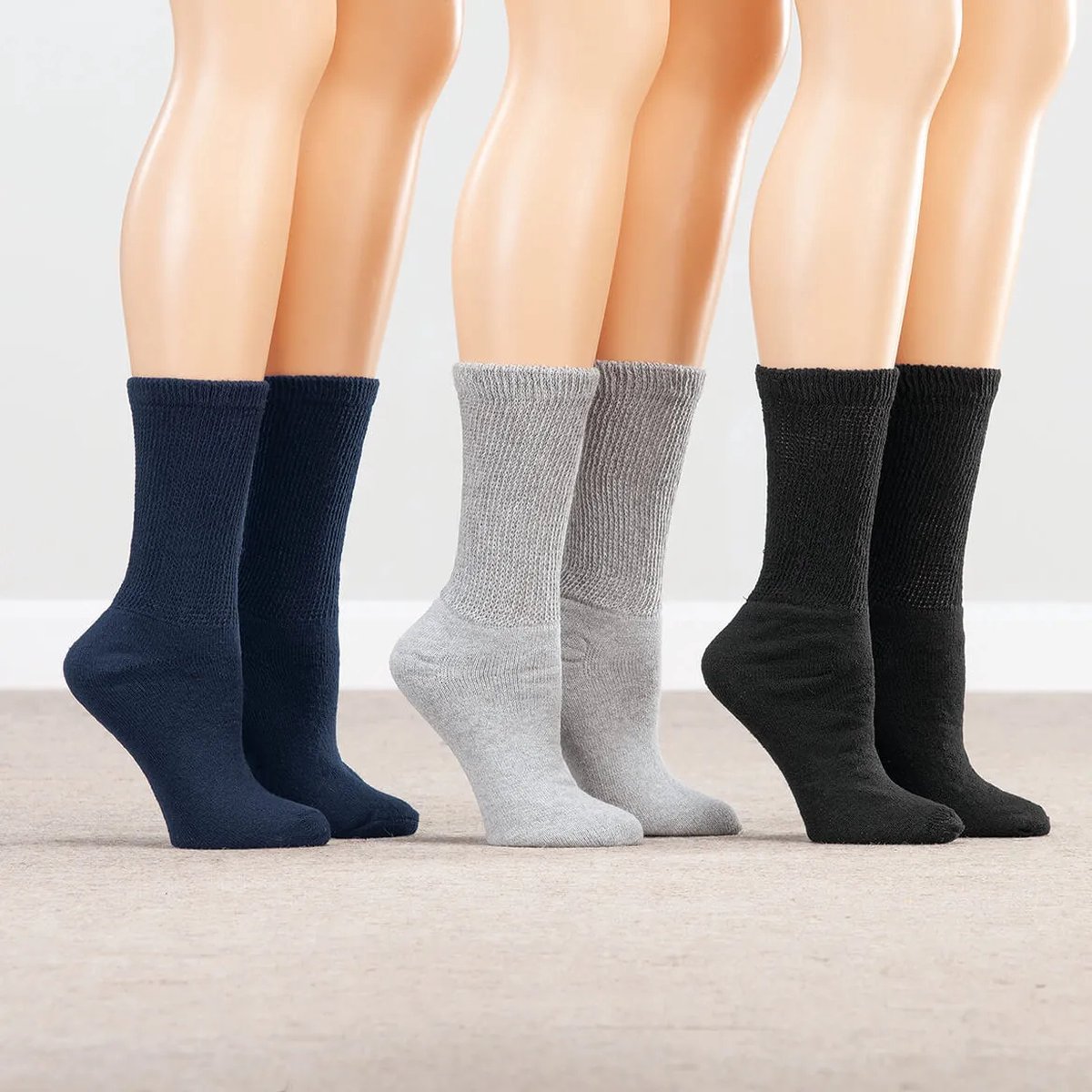 Trendy Socks | Diabetische Sokken| Cadeau| Sokken voor Diabeten| Dames - Heren| Naadloos| 3 Paar| Gewassen| Geurig| Maat 36-41