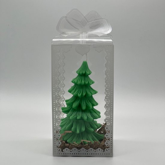 Kerstcollectie - kerstkaars - kerstboom in geschenkdoosje