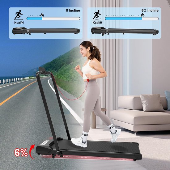 Tapis De Course LIKESPORTING Pliable | Fonction Relaxation Pieds Et Inclinaison