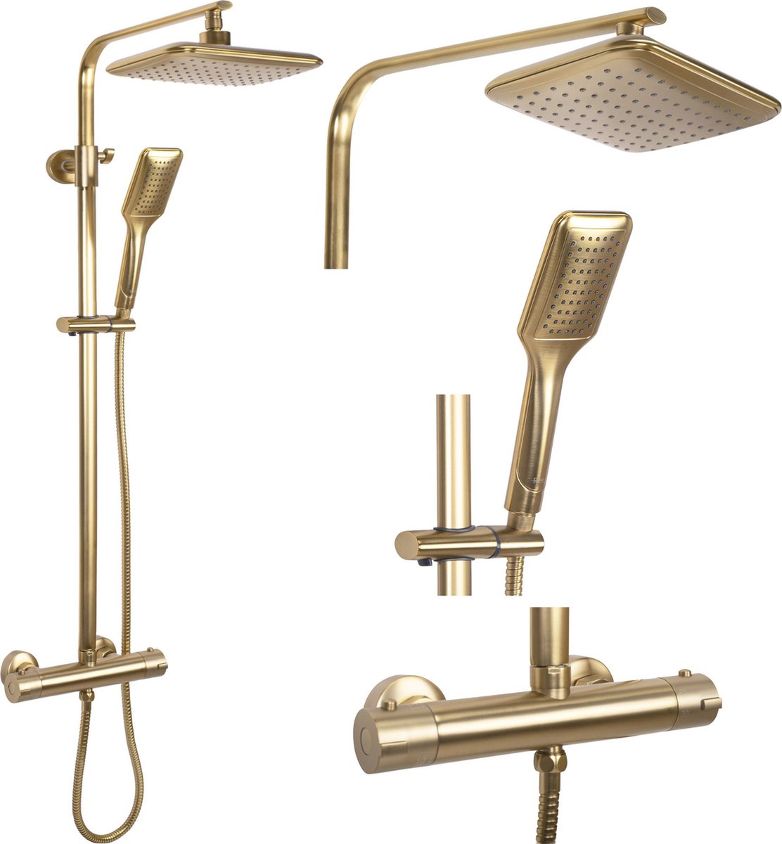 Rea Tom Regendouche Geborsteld Goud 120cm