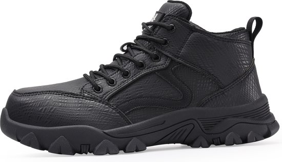 ACE Constructor S3 Werkschoenen - Lichtgewicht, anti-slip & waterbestendig - Veiligheidsschoenen voor dames & heren - Zwart/Rood - 42