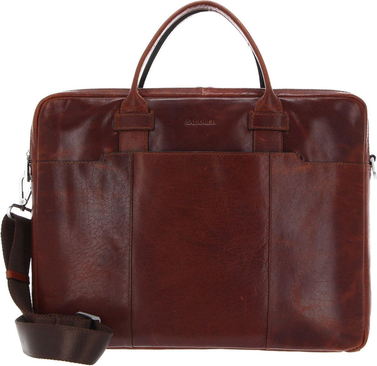 SADDLER Afzonderlijke gevallen Business tas met laptopvak Vadstena Computer Bag Midbrown Bruine