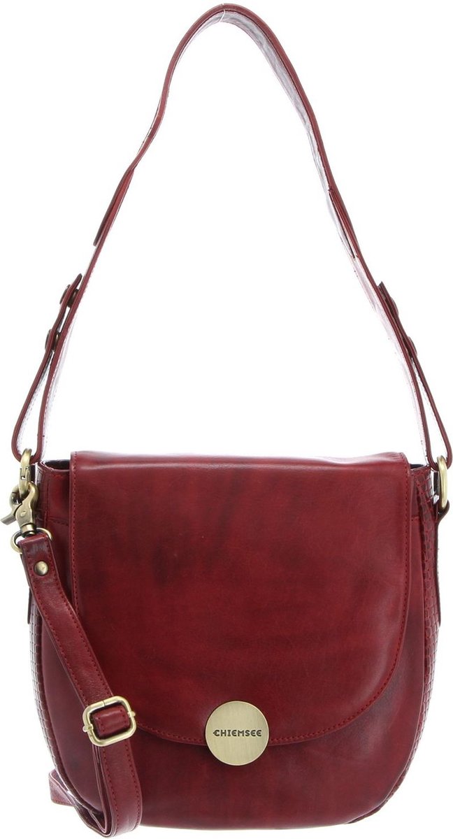 CHIEMSEE Leren Schoudertas Brisbane Shoulderbag Red Rood