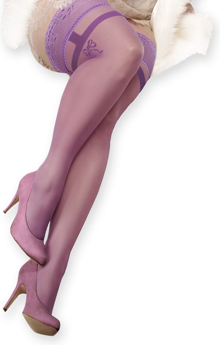 Ballarina's Secret 362 - Hold-up kousen - 20 den - maat 2XL - fuchsia