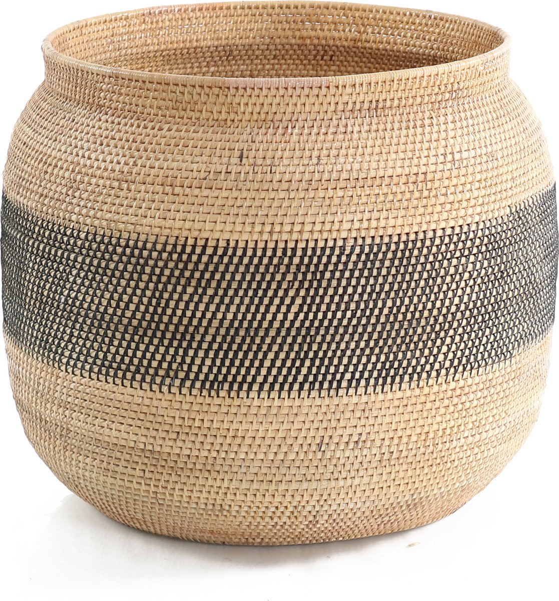 Canal Living - Guci mand - 60 x 60 x 50 cm - Handgeweven rotan mand - Stijlvolle opberger - Hoogwaardig materiaal