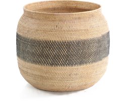 Canal Living - Guci mand - 60 x 60 x 50 cm - Handgeweven rotan mand - Stijlvolle opberger - Hoogwaardig materiaal