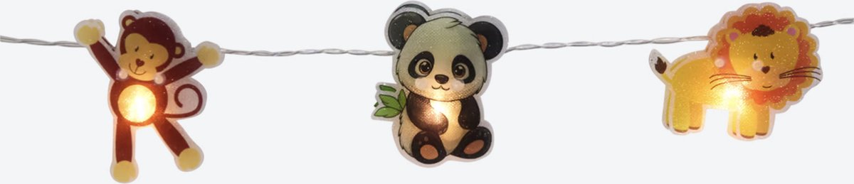 Lichtslinger 150 cm 10 leds Safari - aap - panda - leeuw
