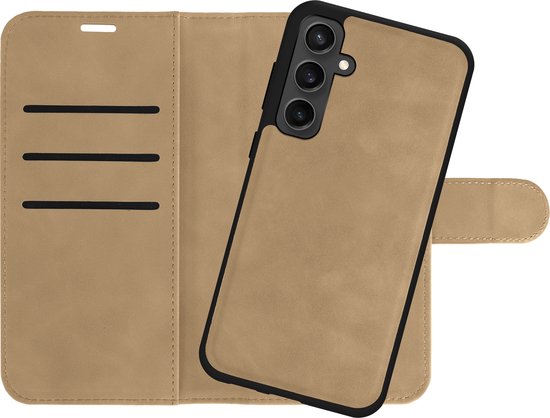 Cazy hoesje geschikt voor Samsung Galaxy A15 (4G/5G) Hoesje met Pasjeshouder - Uitneembare 2-in-1 Premium Bookcase - Bruin