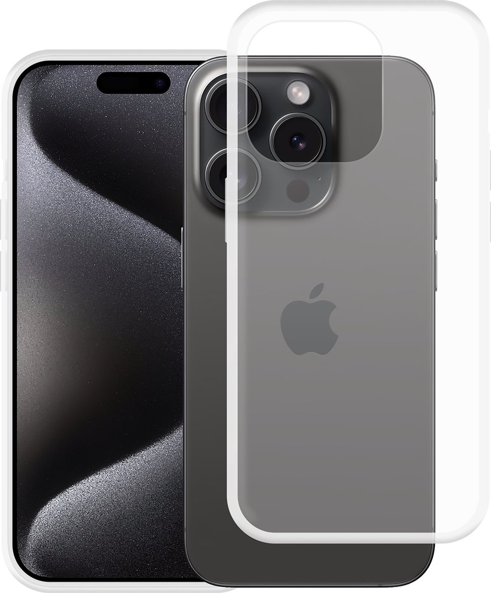 Cazy hoesje geschikt voor iPhone 15 Pro Hoesje Siliconen - Flexibele Case - Transparant
