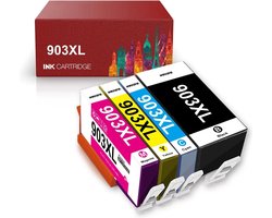 weCare 4-pack - Geschikt voor HP 903 / HP 903XL inktcartridges - Geschikt voor HP Officejet 6950 - Officejet Pro 6960 - Officejet Pro 6970
