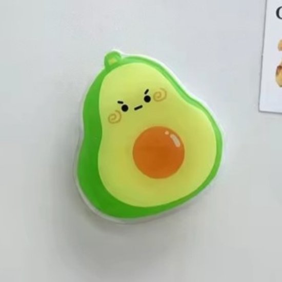 Foto: Telefoonbutton avocado groen telefoon grip voor vloggen en selfies smartphone grip accessoire telefoonhouder telefoonringhouder greep universeel universele telefoongreep groenten grappige button telefoongrip