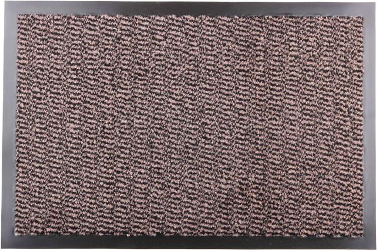 Cleanwalk Maxi Dry - schoonloopmat - 40x60 cm - bruin met rand - polypropyleen