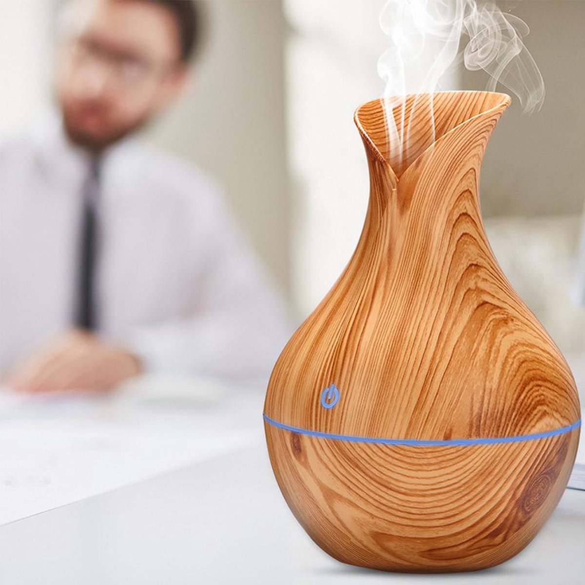 Luchtbevochtiger Geurverspreider Aromatherapie - Aroma Diffuser - RGB Verlichting - USB — cadeau in Wonen & Interieur - foto 7
