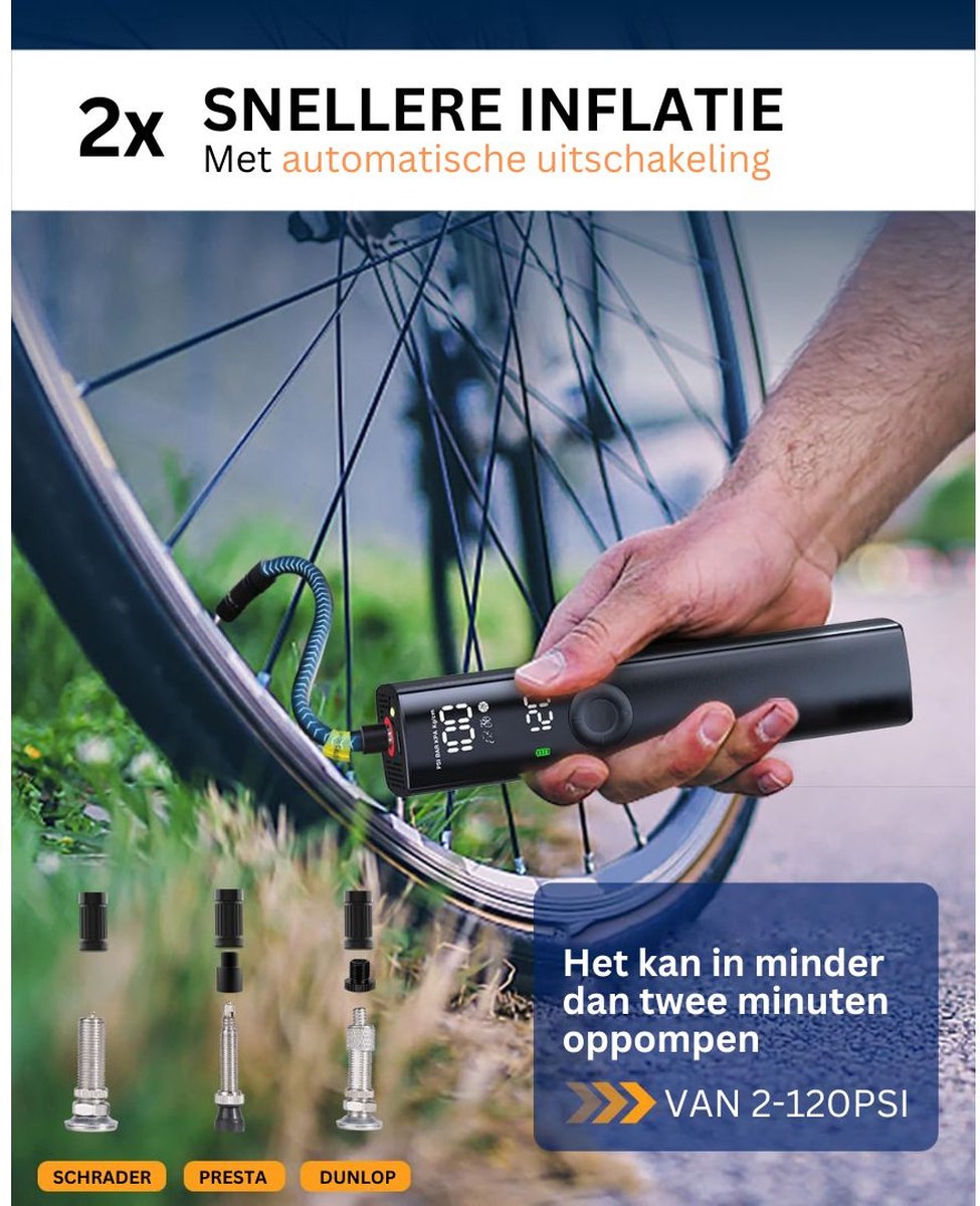 Fabryka Stali Wawel Autobanden Pomp - Elektrische Fietspomp - Zwart thumbnail 6