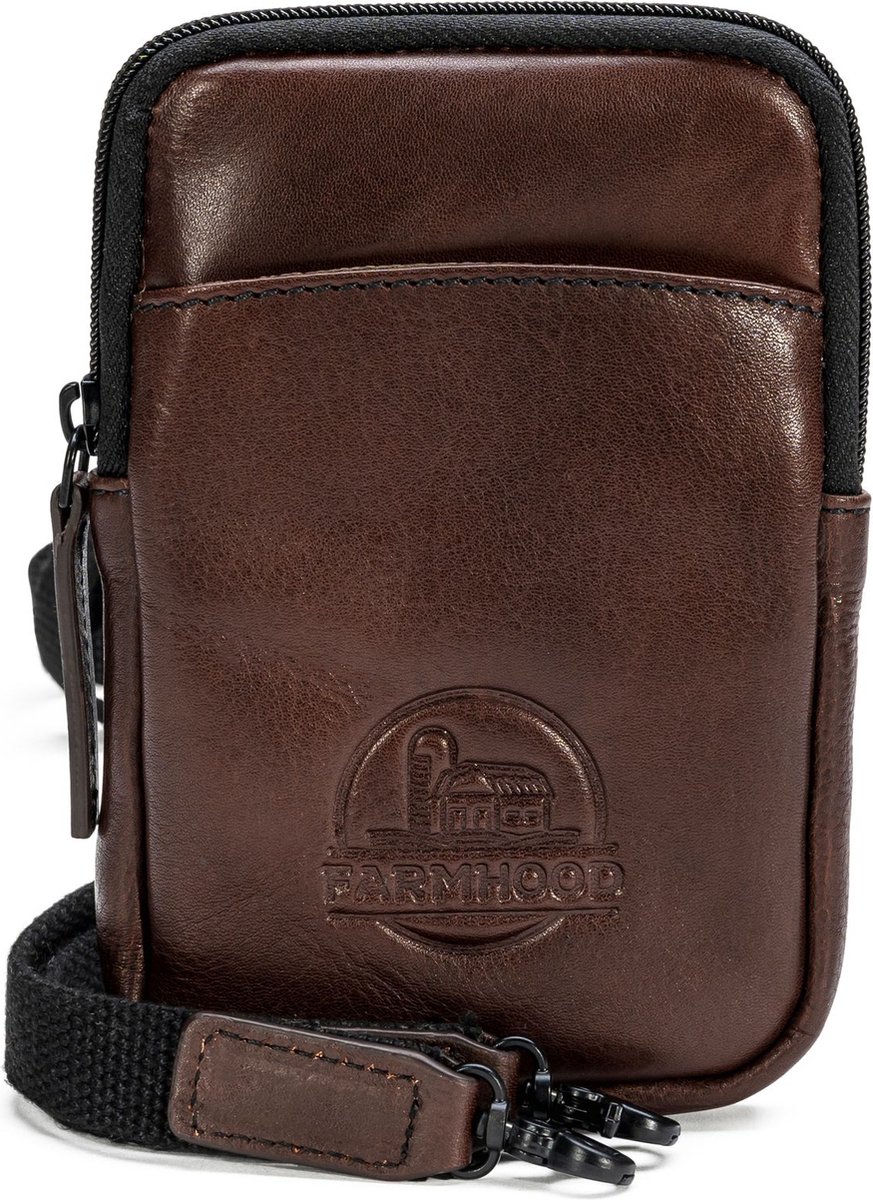Farmhood Telefoontasje Memphis Phone Bag Dark Brown Donkerbruin
