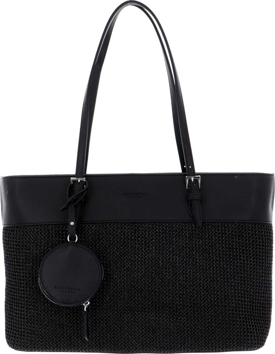 SEIDENFELT MANUFAKTUR Shopper Schoudertas Lysekil Shoulder Bag Black Zwart