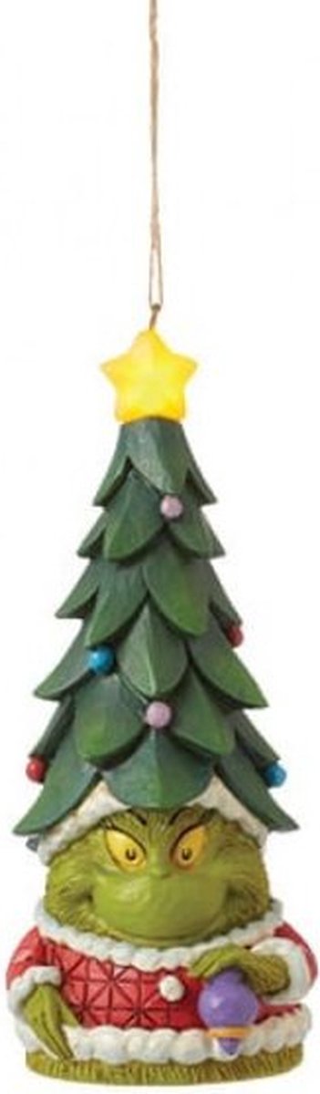 Grinch dwerg - met ledlicht - kersthanger - Jim Shore - Enesco