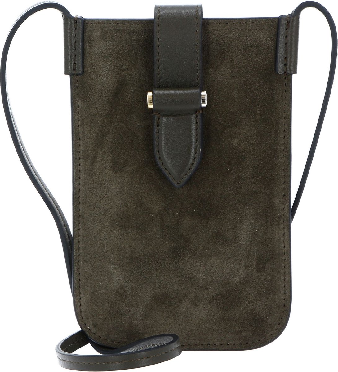 DECADENT Leren Telefoontasje Fiona Mobile Bag Suede Army Groene