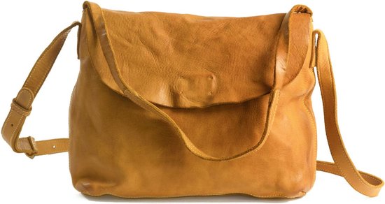 HAROLD'S Cuir Sac à épaule bandoulière Sac à épaule Submarine Shoulderbag Yellow Jaune foncé