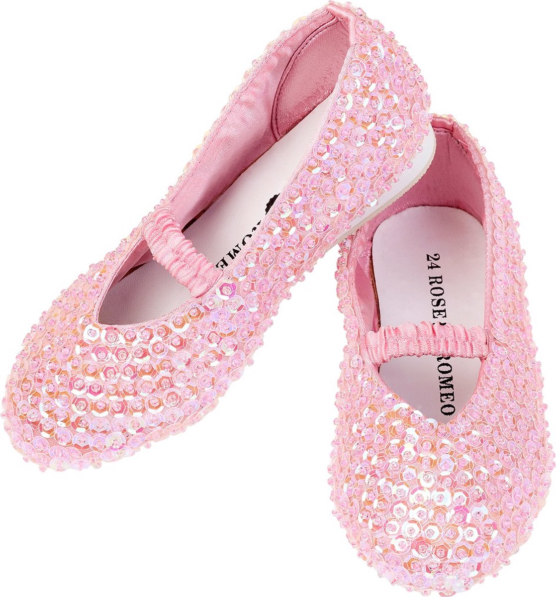 Prinsessen Schoenen roze pailletten, bij prinsessenjurk, k3 jurk, verkleed schoentjes - mt 32
