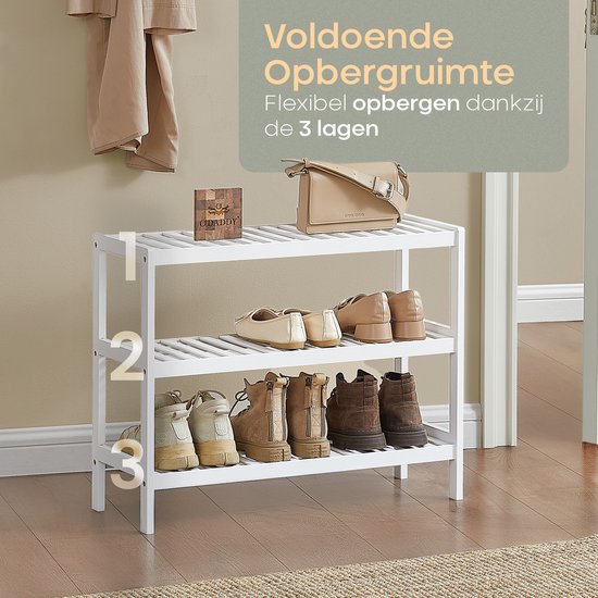 HOMCOM schoenenkast, schoenenkastje, schoenenkast met 3 kantelbare